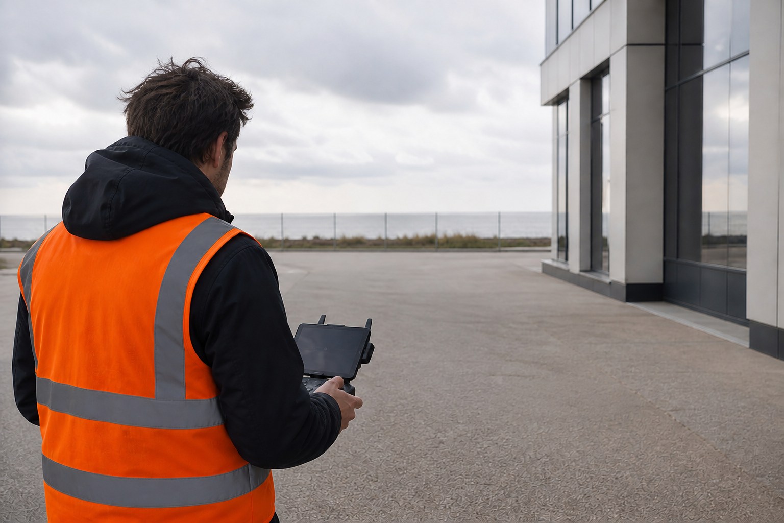 VYNDIS-dronepiloot op een veilige startzone